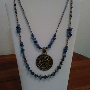 Unique Necklace w/ Copper Medallion